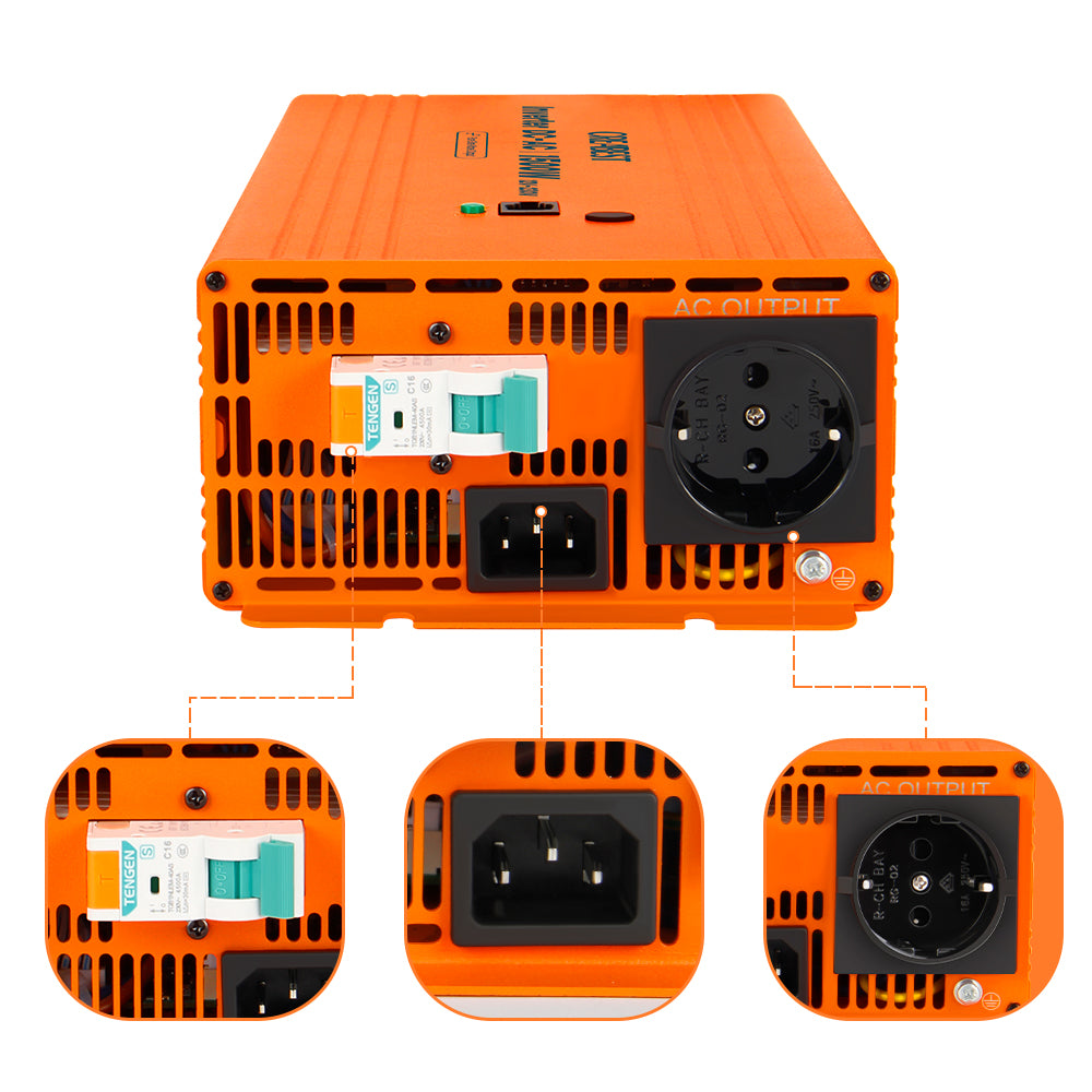 CREABEST 1500W Inverter 12V 220V Onda Pura per Camper Camion con Inter ...