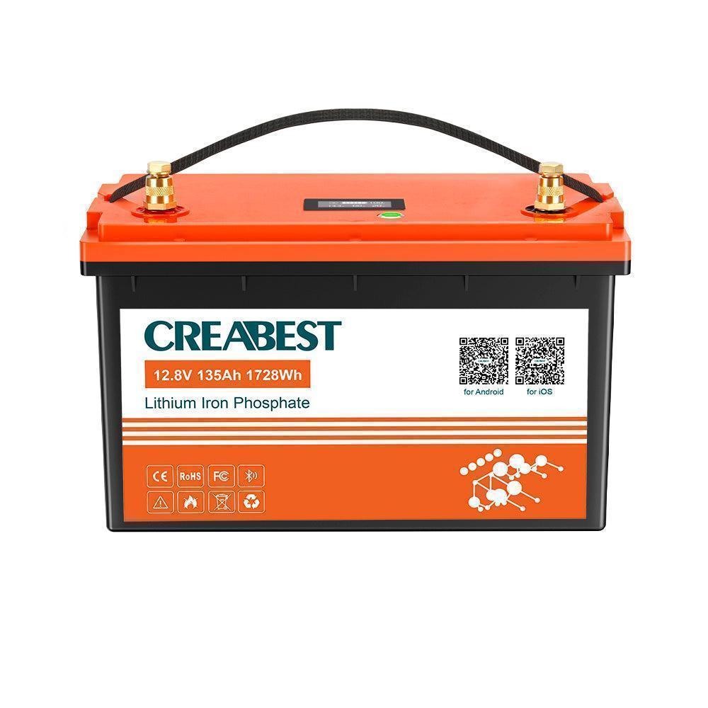 Batteria LiFePO4 12V 135AH per Camper, Barca, Nautica, Pannello Solare, Famiglia, Trolling Motor, Campeggio, Accumulo Fotovoltaico. Con Bluetooth