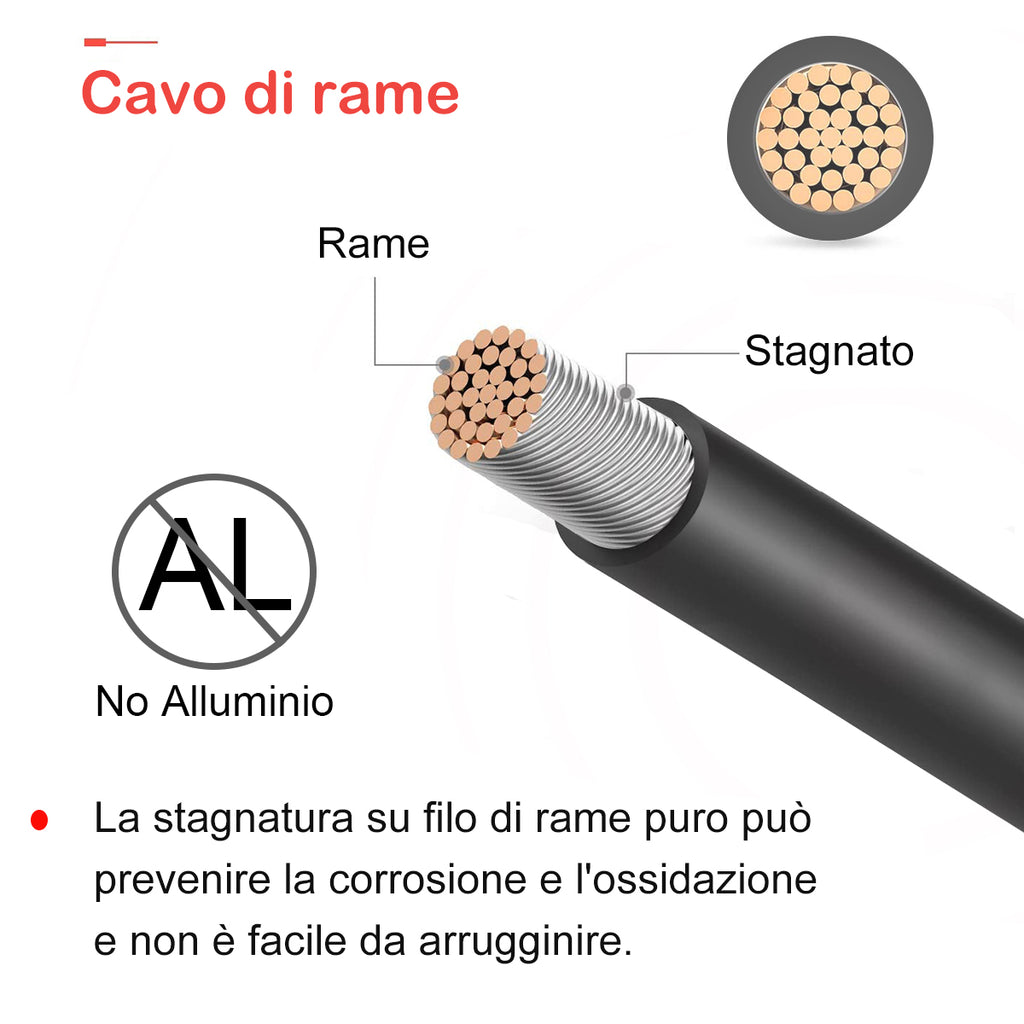 Cavo di prolunga per pannello solare 1-10M 16 10 6 4 2,5 1,5 mm2 6/8/10/12/14/15/16AWG Nero e rosso con connettore per cavo solare fotovoltaico 13 Cavo di prolunga per pannello solare 1-10M 16 10 6 4 2,5 1,5 mm2 6/8/10/12/14/15/16AWG Nero e rosso con connettore per cavo solare fotovoltaico 13