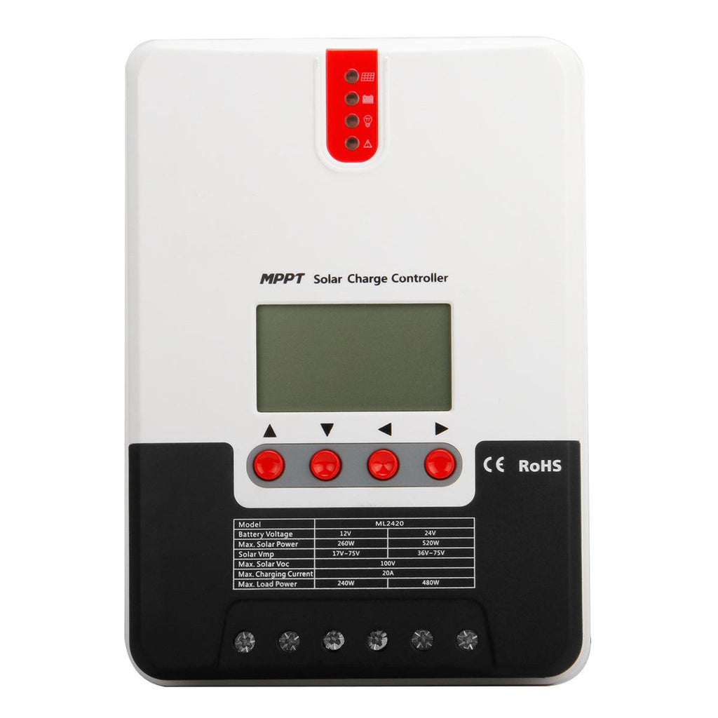 DASVOLT®, Regolatore di carica solare MPPT 20A 12V/24V Potenza in DASVOLT®, Regolatore di carica solare MPPT 20A 12V/24V Potenza in